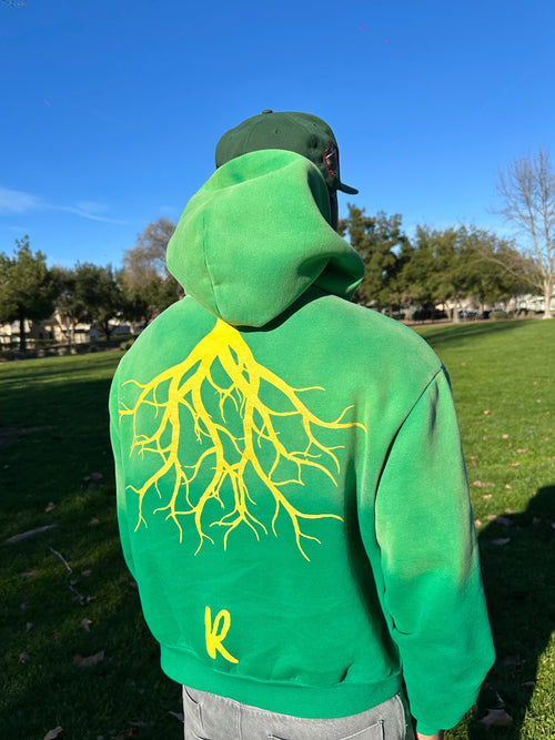Green Sun Faded Hoodie